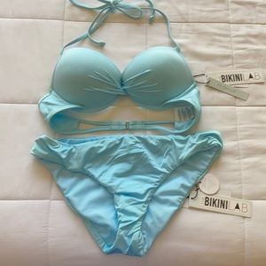 Beautiful aqua bikini in a small. New with tags.